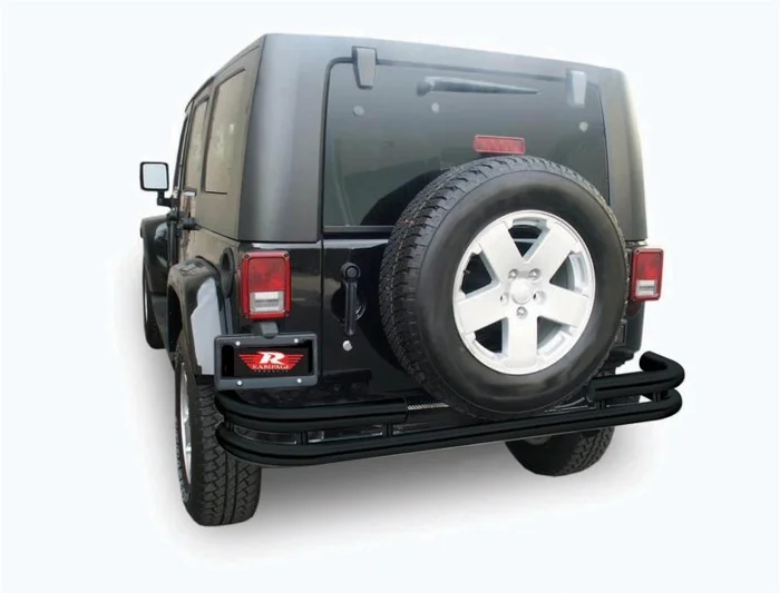 Rampage 2007-2018 Jeep Wrangler(JK) Double Tube Rear Bumper – Black