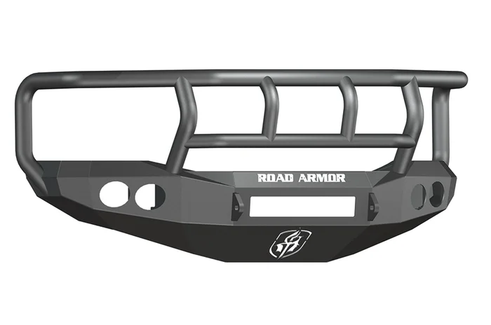 Road Armor Ram 25/35/45/5500 Stealth Non-Winch Front Bumper w/Titan II Guard, Satin Black – 44062B-NW