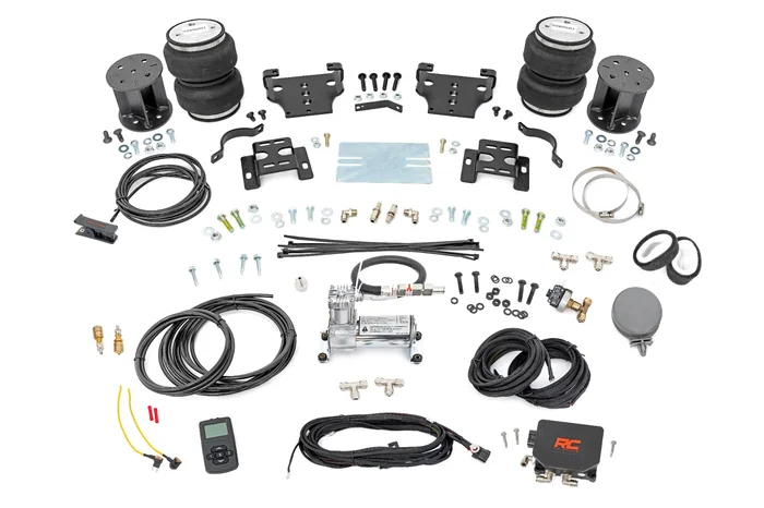 Rough Country 100064WC Air Spring Kit w/compressor | Wireless Controller | 6 Inch Lift Kit | Chevy/GMC 2500HD (01-10)