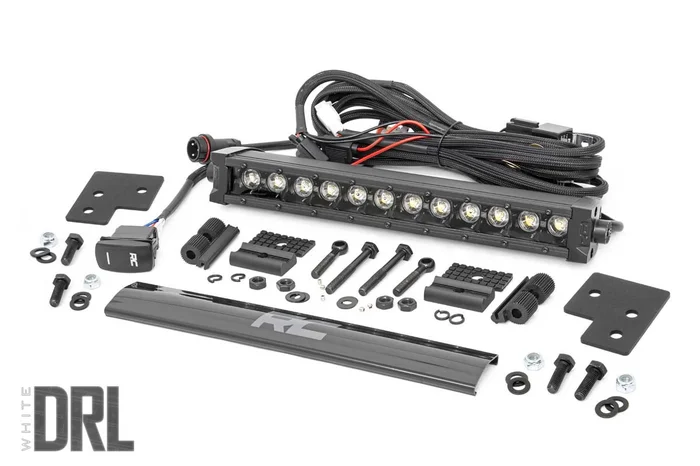 Rough Country 12 in. LED Bumper Kit, Black Series, w/ White DRL for Polaris 19-20 Ranger – 93027
