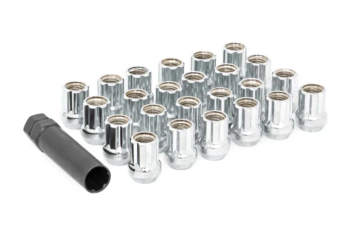 Rough Country 1212524CHOE Lug Nut Set | M12x1.25 | 24 Qty | Chrome | Open End