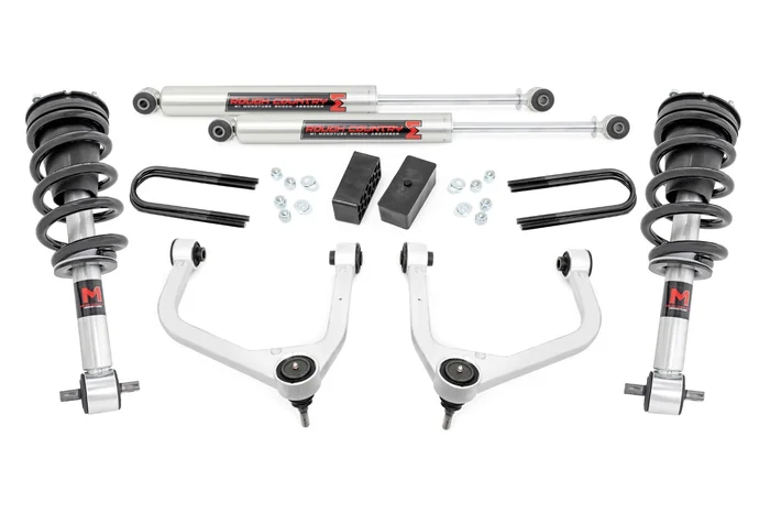 Rough Country 28840 3.5 Inch Lift Kit | Mono Leaf Rear | M1 Struts/M1 | GMC Sierra 1500 2WD/4WD (2019-2025 & Classic)