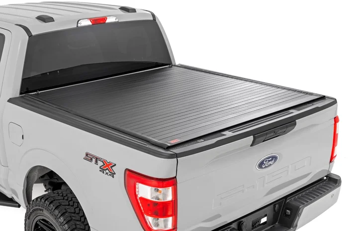 Rough Country 50221550 Hard Roll Up Bed Cover | 5’7″ Bed | Ford F-150 (15-25)/F-150 Lightning (22-25)