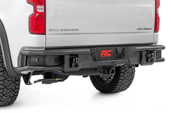 Rough Country 51219 Rear Bumper | Tubular | Chevy Silverado 1500 2WD/4WD (2019-2025)