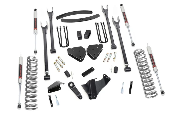Rough Country 58040 6 Inch Lift Kit | Diesel | 4 Link | M1 | Add-A-Leaf | Ford F-250/F-350 Super Duty (05-07)