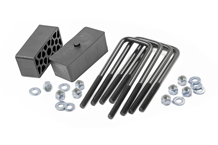 Rough Country 6532 2 Inch Block & U-Bolt Kit | Chevy/GMC 1500 2WD/4WD (99-25)