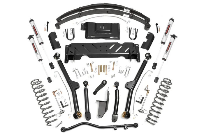 Rough Country 68670 4.5 Inch Lift Kit | Long Arm | RR Leafs | V2 | Jeep Cherokee XJ 4WD (84-01)