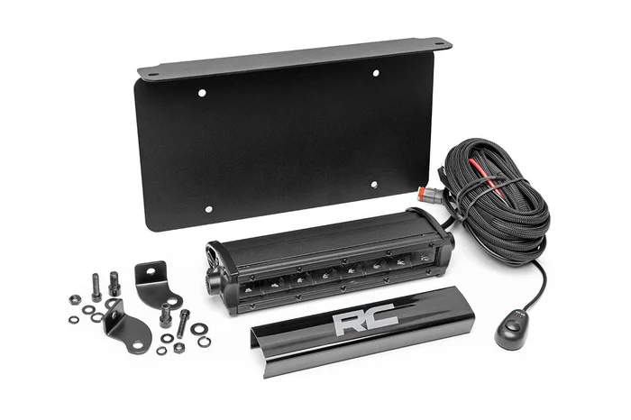Rough Country 70183 LED Light Kit | License Plate Mount | 8″ Single Row Black Series