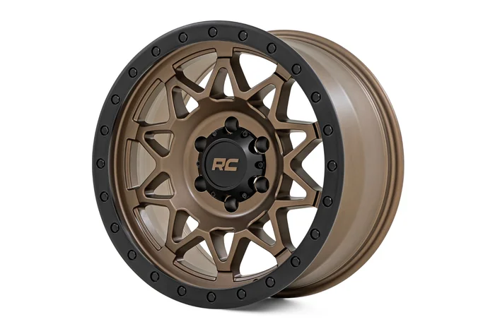 Rough Country 78 Series Wheel | Simulated Beadlock | Bronze/Black | 18×9 | 8×180 | 0mm