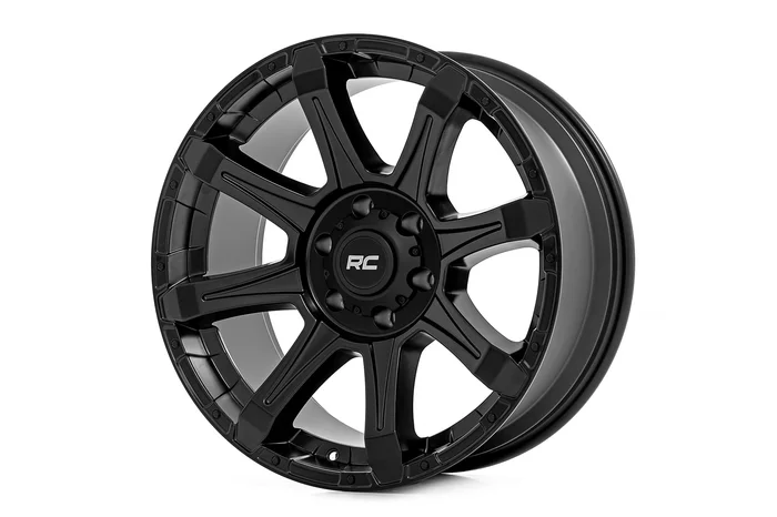 Rough Country 81 Series Wheel | One-Piece | Semi Gloss Black | 20×9 | 8×180 | 0mm