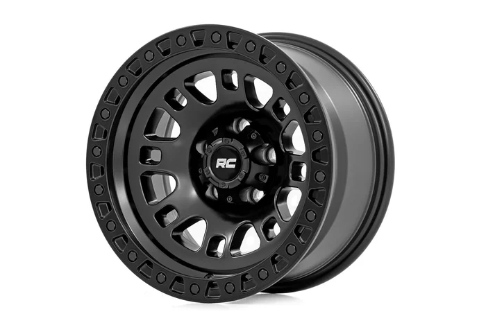 Rough Country 82 Series Wheel | One-Piece | Semi Gloss Black | 15×8 | 5×4.5 | -19mm