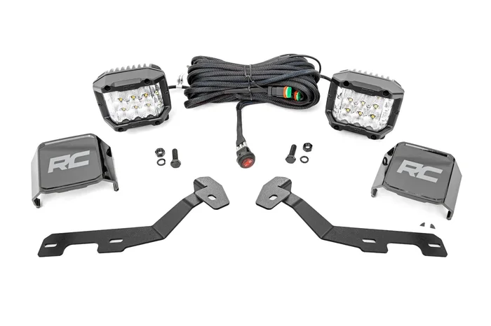 Rough Country 82293 LED Light Kit | Ditch Mount | 3″ OSRAM | Wide | Ram 1500 2WD/4WD (2019-2025)
