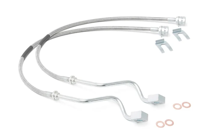 Rough Country 89705 Brake Lines | Stainless | FR | 4-8 Inch Lift | Ford F-250/F-350 Super Duty (99-04)