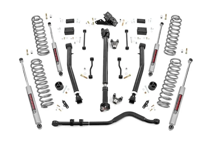 Rough Country 91730 3.5 Inch Lift Kit | Adj Lower | FR D/S | Jeep Wrangler JL 4WD (2024-2025)