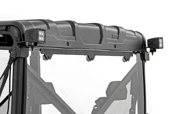 Rough Country 93083 LED Light Kit | Rear Mount | 2″ Black Pair | Flood | Polaris Ranger XP 1000