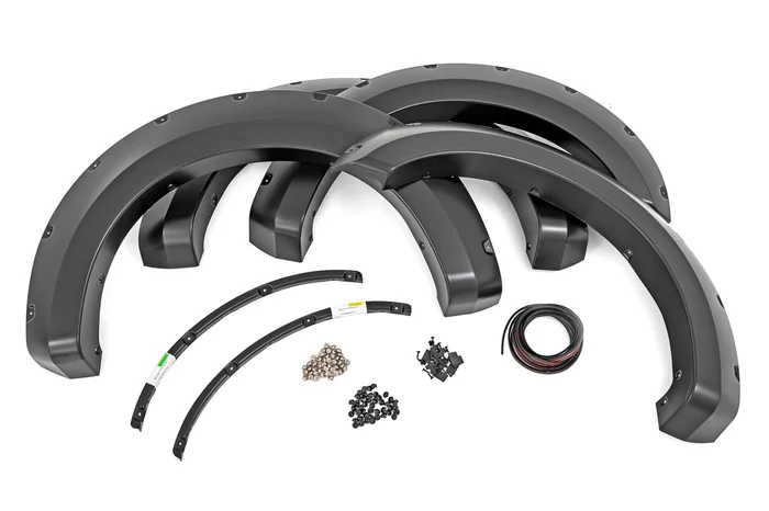 Rough Country F-F21112-N1 Pocket Fender Flares | N1 Blue Jeans | Ford F-250/F-350 Super Duty (17-22)
