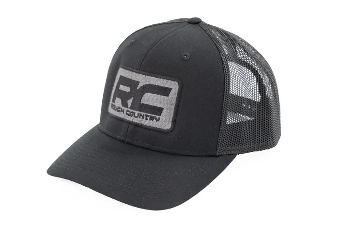 Rough Country Hat | Black Mesh | Rough Country Patch | Black/Black – Richardson 112