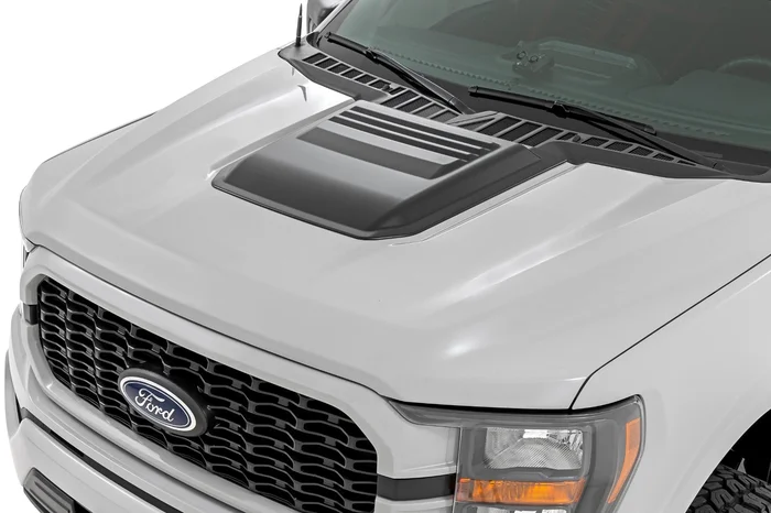 Rough Country HS30010-FM Hood Scoop | FM Ford Performance Blue | Ford F-150 2WD/4WD (2021-2025)
