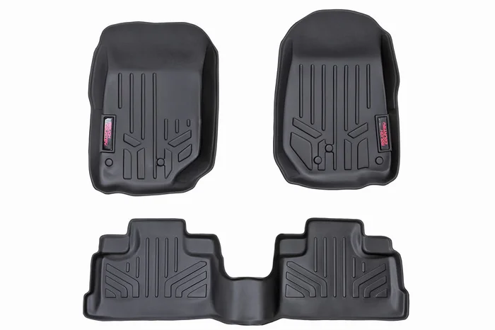 Rough Country M-60712 Floor Mats | FR & RR | 4 Door | Jeep Wrangler Unlimited 2WD/4WD (2007-2013)