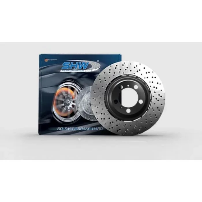 SHW 08-12 Audi R8 4.2L (Excl Ceramic Brakes) Front Drill-Dimp Lightweight Brake Rotor (420615301D) – AFX44215