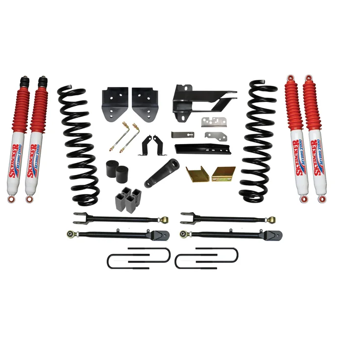 SkyJacker 17-19 Ford F-250 Super Duty 6in. Lift Kit w/Adjustable 4-Links w/Hydro 7000 Shocks – F176024K3-H