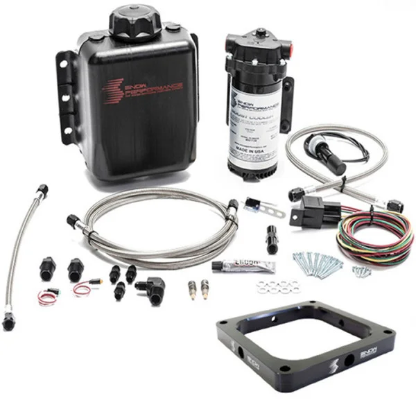 Snow Performance Gas Carbureted 4500 Flange Stage 1 Water Inj Kit (WOT Activated SS Braided Lines) – SNO-15035-BRD