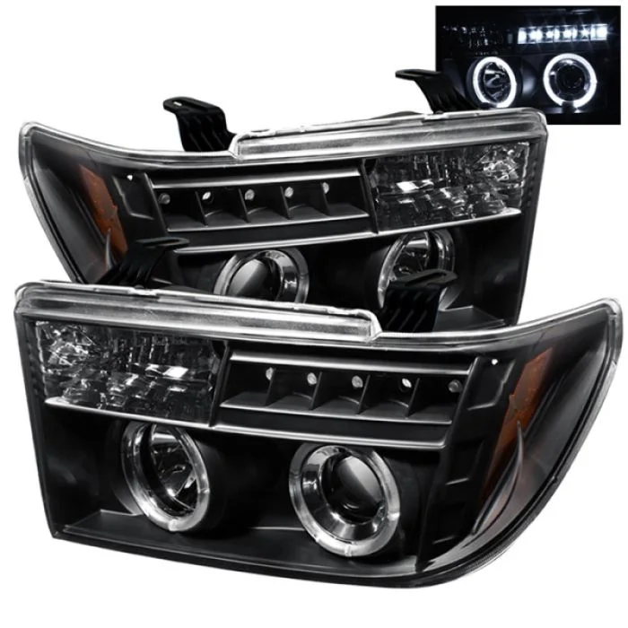 Spyder Toyota Tundra 07-133 Projector Headlights LED Halo LED Blk PRO-YD-TTU07-HL-BK – 5012029