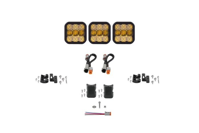 SS5 Sport Universal CrossLink 3-Pod Lightbar Yellow Combo Diode Dynamics – DD6793