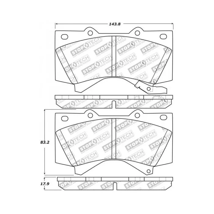 StopTech 13-18 Toyota Land Cruiser Performance Front Brake Pads – 309.13030