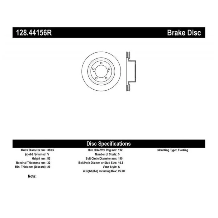 StopTech Drilled Sport Brake Rotor – 128.44156R