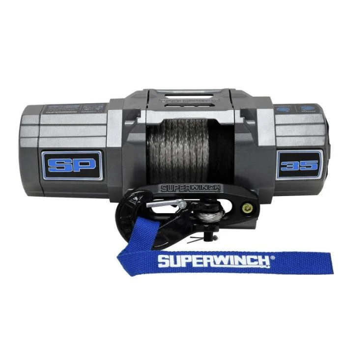 Superwinch 3500 LBS 12V DC 7/32in x 40ft Synthetic Rope Hawse Fairlead SP 35SR Winch – 1135250