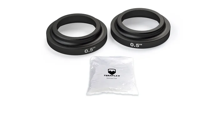 TeraFlex Jeep Gladiator Bump Stop 0.5 in. Strike Pad Shim Kit Rear Upper – 1969400
