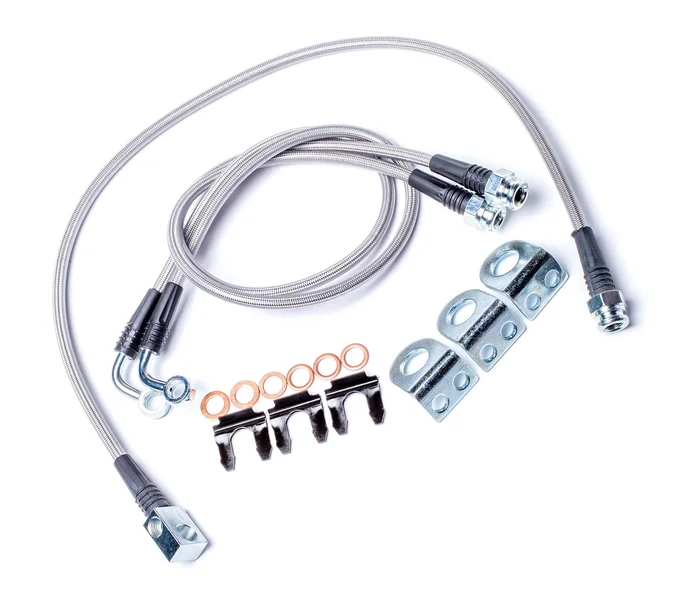 TeraFlex Jeep TJ 26 in. Front & Rear Stainless Steel Braided Brake Line Kit – 4350400