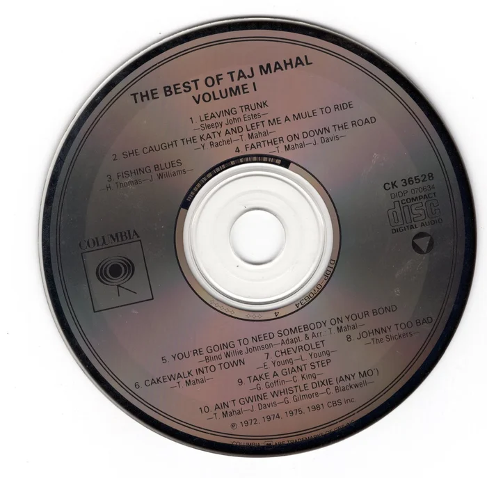 The Best of Taj Mahal Volume One CD Professionally Cleaned