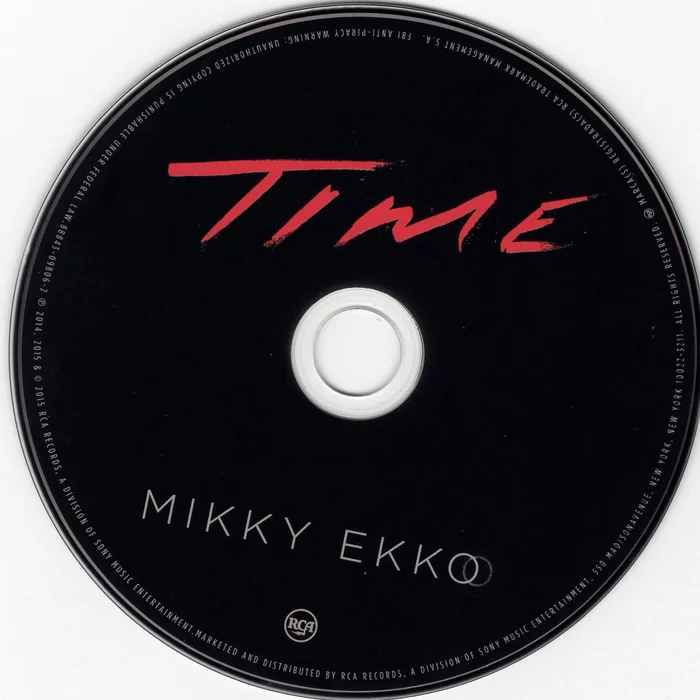 Time Mikky Ekko 2015 CD Professionally Cleaned