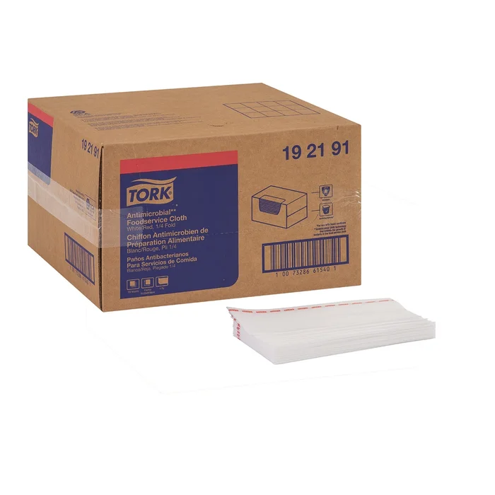 Tork – 192191 – Antimicrobial Foodservice Cloth, 1/4 Fold