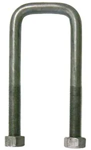 Trailer Axle U-Bolt 2″ Square – 5-1/4″ Long – 9/16″ Diameter – Raw Finish – 4203-1