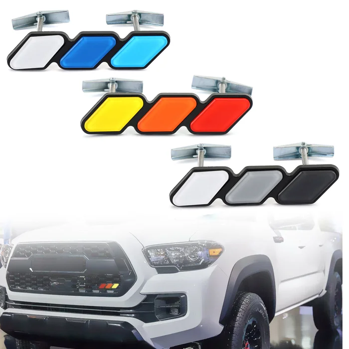 Tri-color 3 Grille Badge emblem For Toyota Tacoma 4Runner Tundra Rav4 Highlander