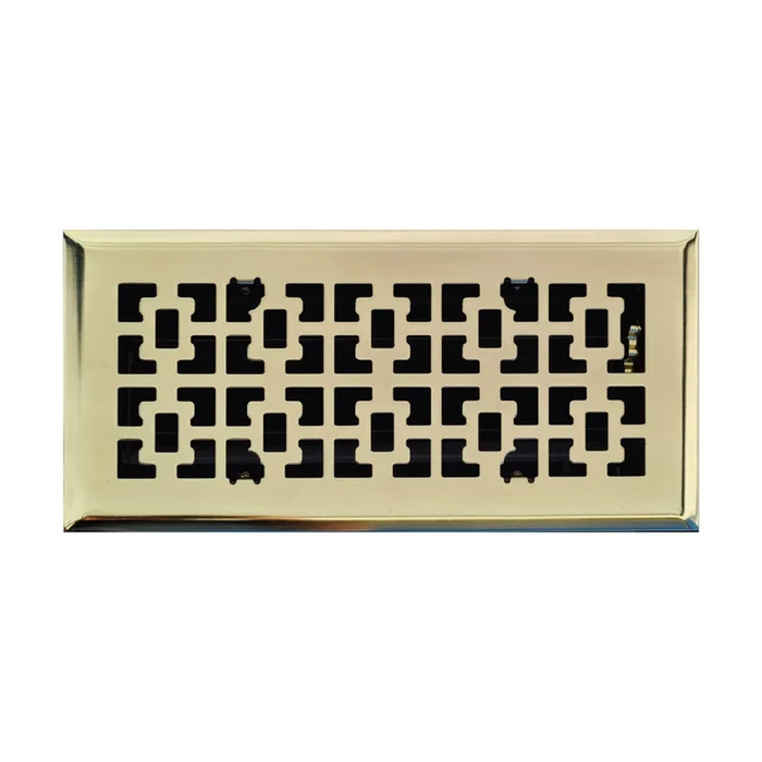 Tru Aire – C166VPB04X12 – 4 in. H X 12 in. W 1-Way Polished Steel Floor Diffuser