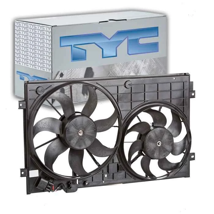 TYC Dual Radiator & Condenser Fan Assembly for 2012-2015 Volkswagen Beetle 2.5L L5