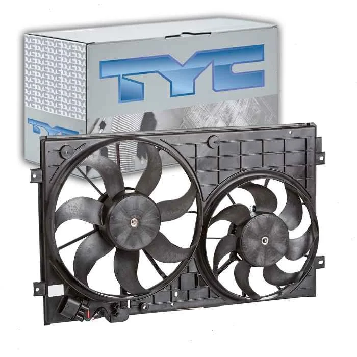 TYC Dual Radiator & Condenser Fan Assembly for 2012 Volkswagen Passat CC 2.0L L4