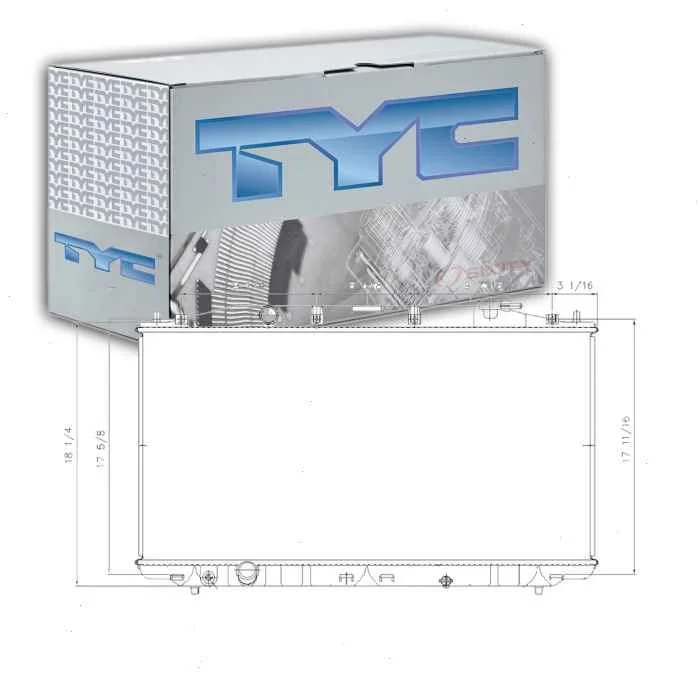TYC Radiator for 2011-2012 Honda Accord 2.4L L4