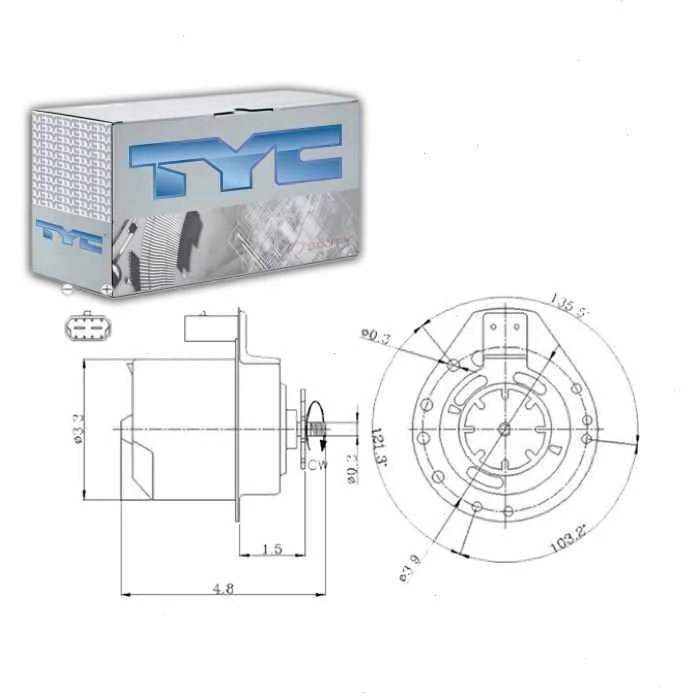 TYC Right Engine Cooling Fan Motor for 2000-2005 Buick Century