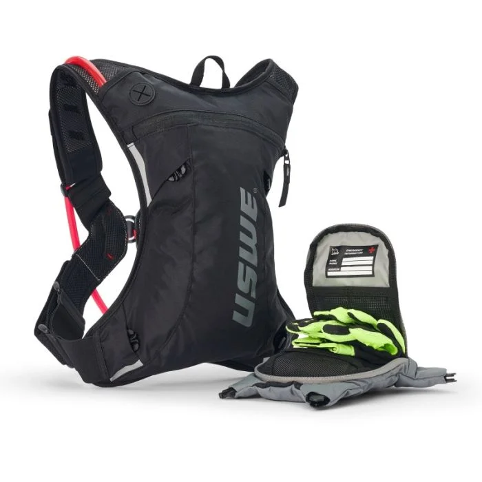 USWE Moto Hydro Hydration Pack 3L – Carbon Black/Grey – 2033401