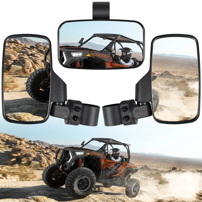 UTV Rearview Side Mirror And Center Mirror Set 1.75″-2″ Bar