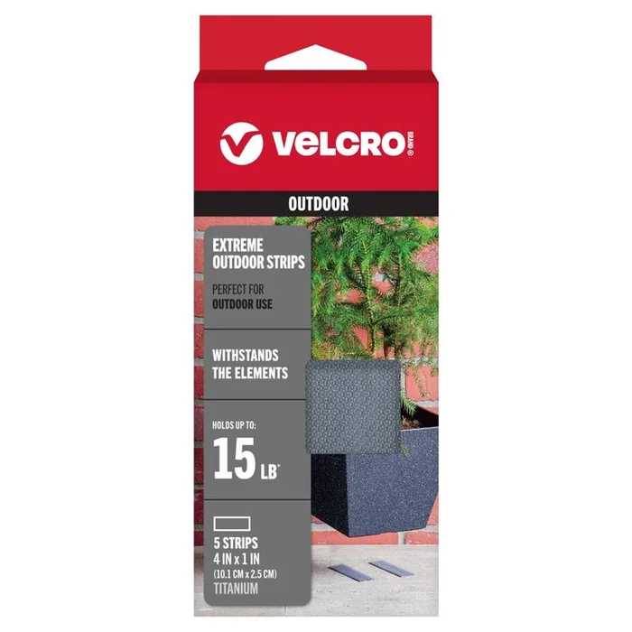 Velcro – 90800 – Hook and Loop Fastener 4 in. L – 5/Pack