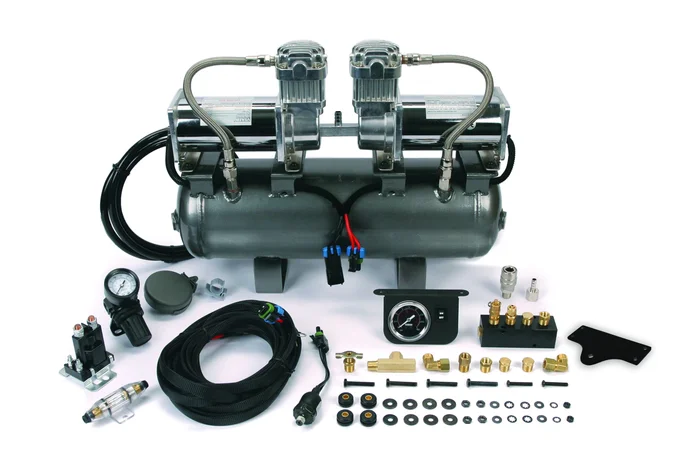 Viair 150 PSI High Speed 2 On 2's (Universal) Two 400C's On 2.0 Gal. Tank, No Crossmember Bracket – 30016