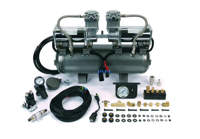 Viair 200 PSI High Pressure 2 On 2's, (Universal) Two 380C's On 2.0 Gal. Tank, No Crossmember Bracket – 30018