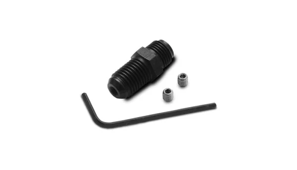 Vibrant -4AN to 7/16-24 Oil Restrictor Fitting Kit for Garrett ball bearing Turbochargers – 10287