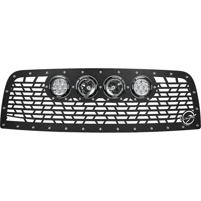Vision X Lighting 13+ (Fits 17+) Dodge Ram 2500/3500 Cannon CG2 Style Grille With 4 CG2 4.5″ 2 Optic CG2-CP) – 5662134